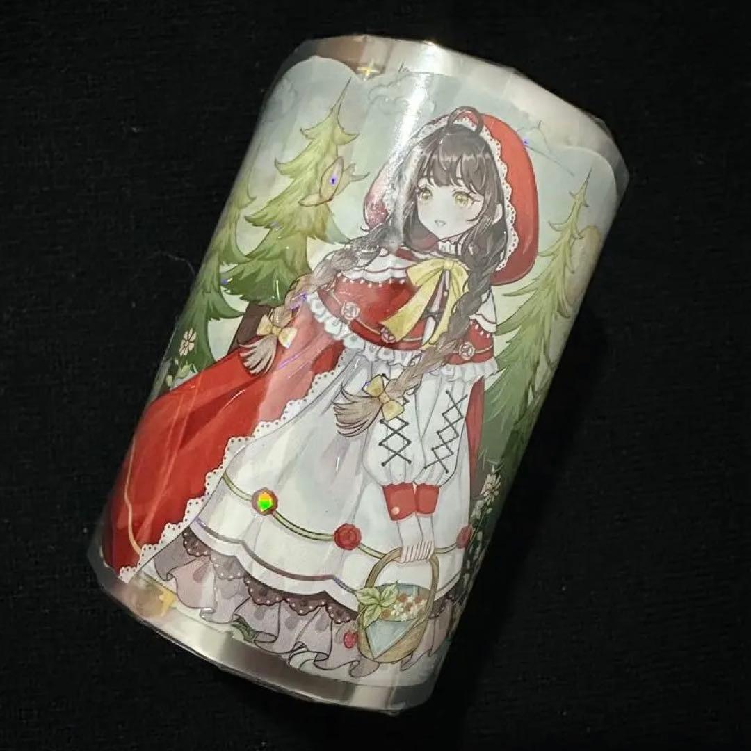 【9064】海外　マスキングテープ　3/5/巻　貝殻光人物系　赤ずきん　童話