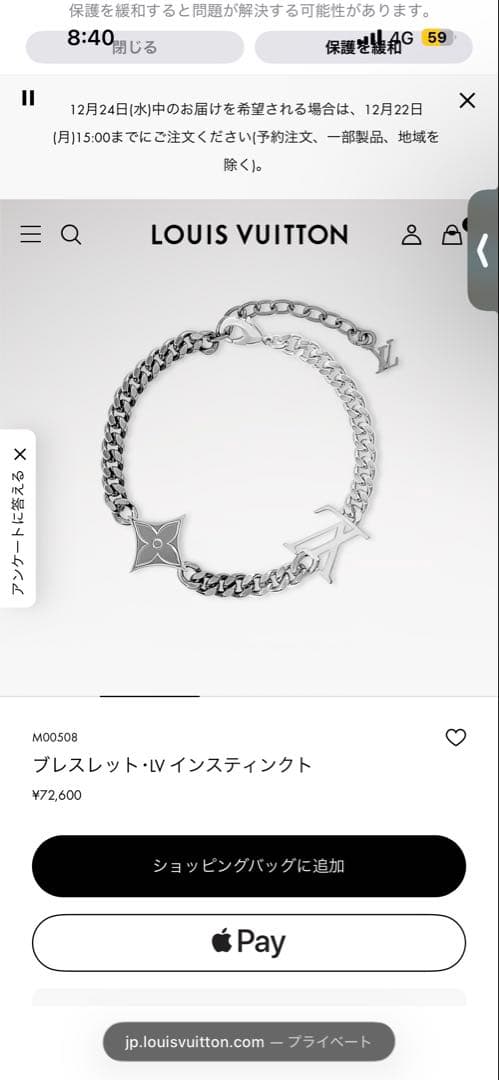 Louis Vuitton ブレスレット・LV インスティンクト