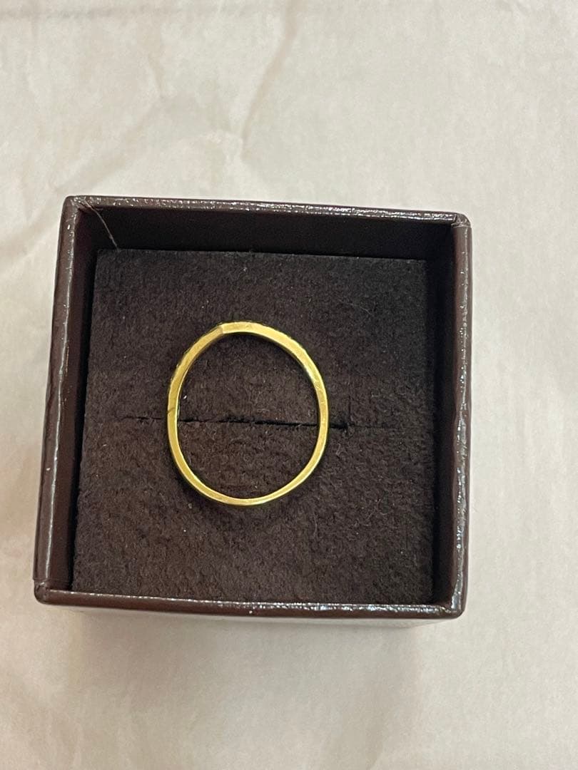 agate K18 Vラインダイヤモンドリング 11号