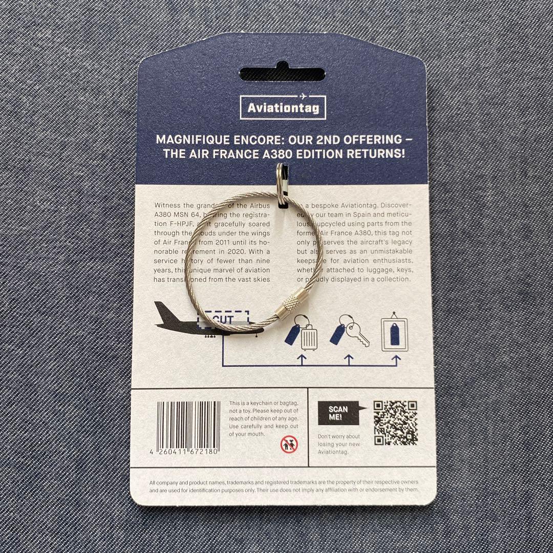 (新品未使用)Aviationtag エールフランス航空 A380 F-HPJF