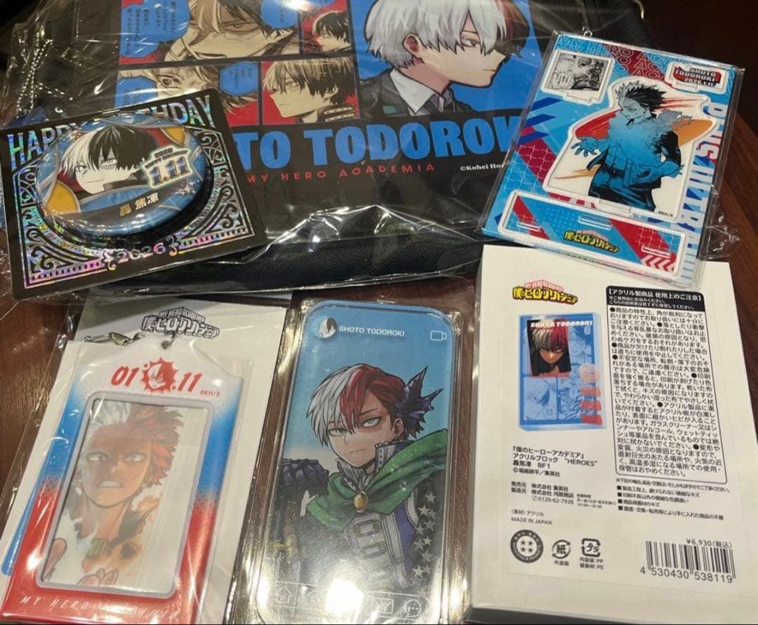 ヒロアカ 2026 轟焦凍 バースデイ缶バッジ アクリルブロック 名場面ジオラマ