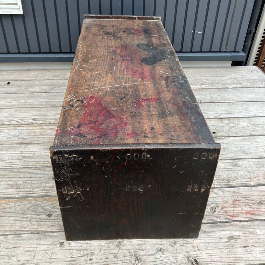 昭和レトロ ヴィンテージ 古家具 無垢材 木製文机 引き出し付き座卓 書斎机