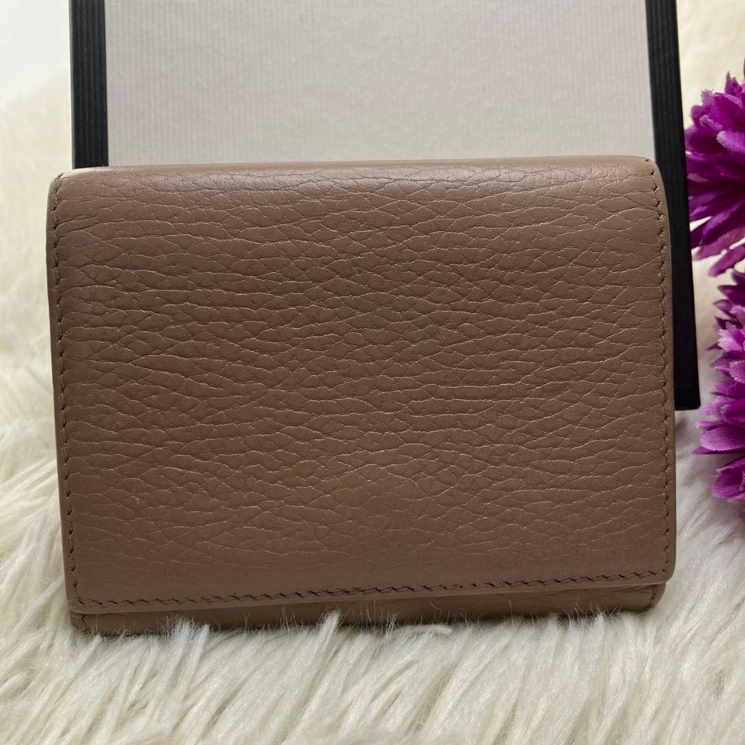 ✨美品✨　GUCCI ミニ財布　マーモント　三つ折り　GGロゴ