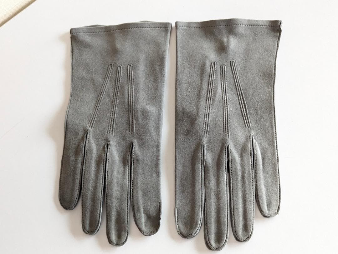 イギリスヴィンテージ 革手袋 フォーマル グレー レザーグローブ