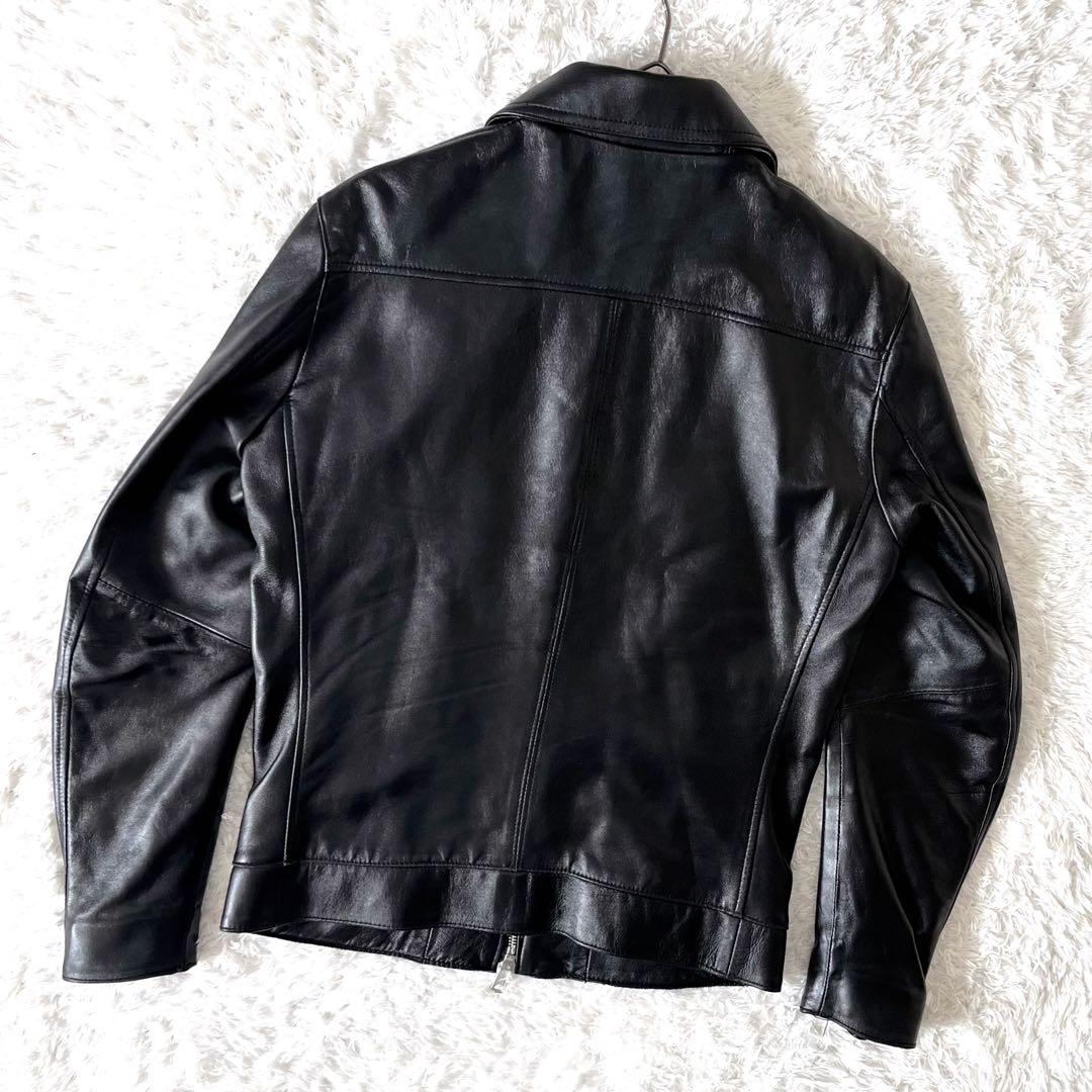 PURE GOLD ピュアゴールド レザージャケット シングル ラムレザー 2