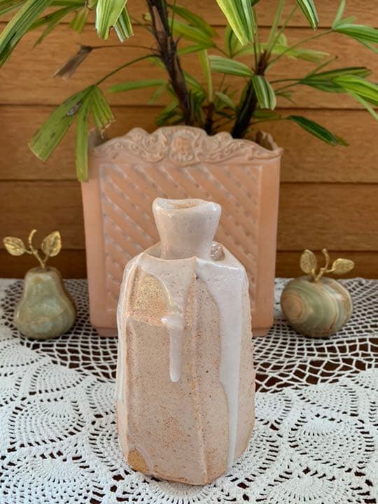 再値下げ！希少　志野焼　徳利　陶芸品　酒器　花瓶　新品