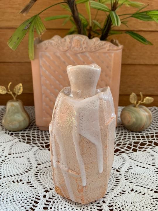 再値下げ！希少　志野焼　徳利　陶芸品　酒器　花瓶　新品