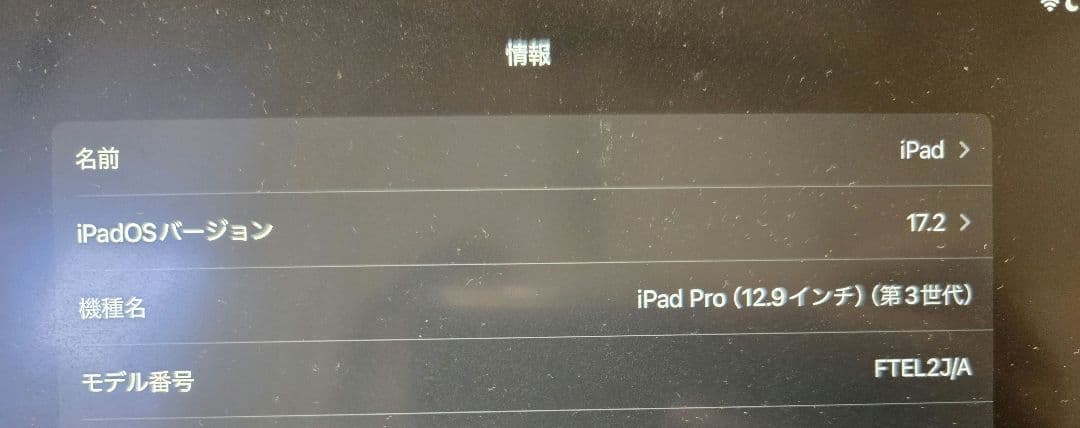 12.9インチiPad Pro Wi-Fi 64GB （第3世代）