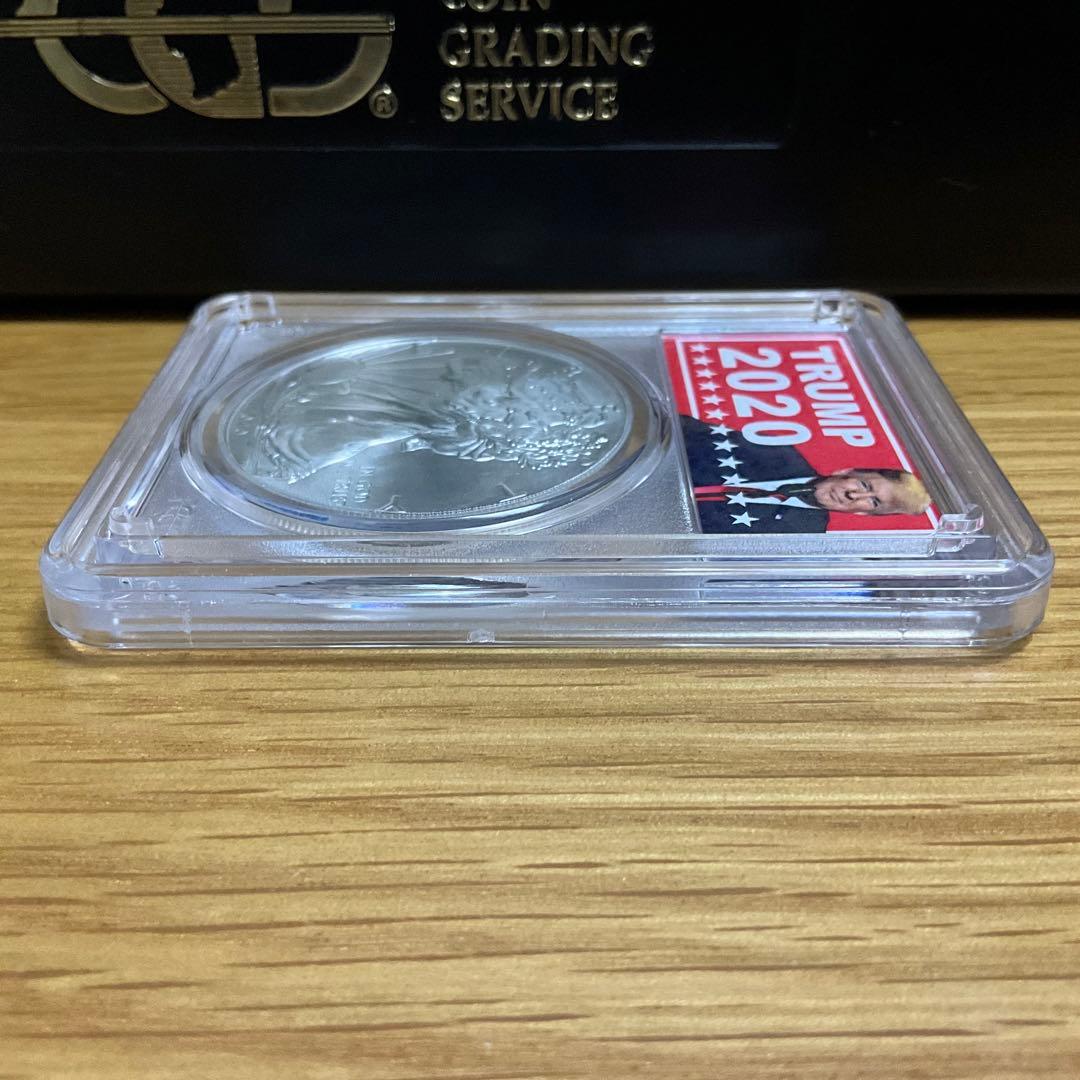 【新品】イーグル銀貨 Eagleトランプ大統領 2020 PCGS MS70