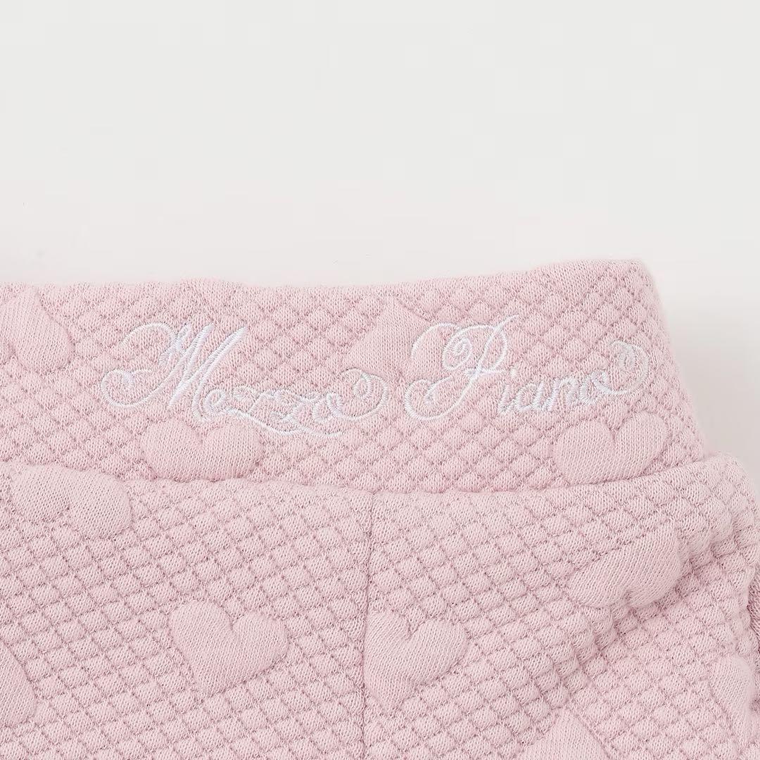 メゾピアノ新品新作タグ付きカットジャガードハーフZIPセーラーセットアップ130