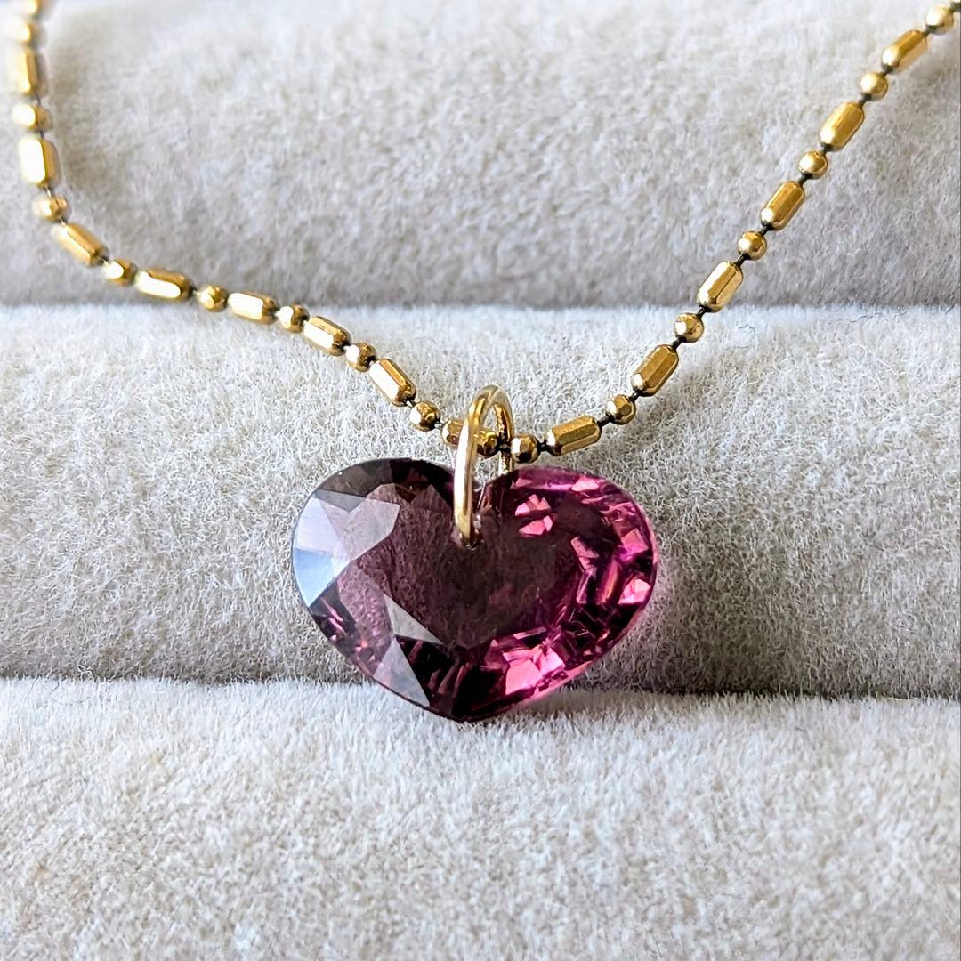 ♢N♢K18 ルベライト ネックレスチャーム ペンダントトップ