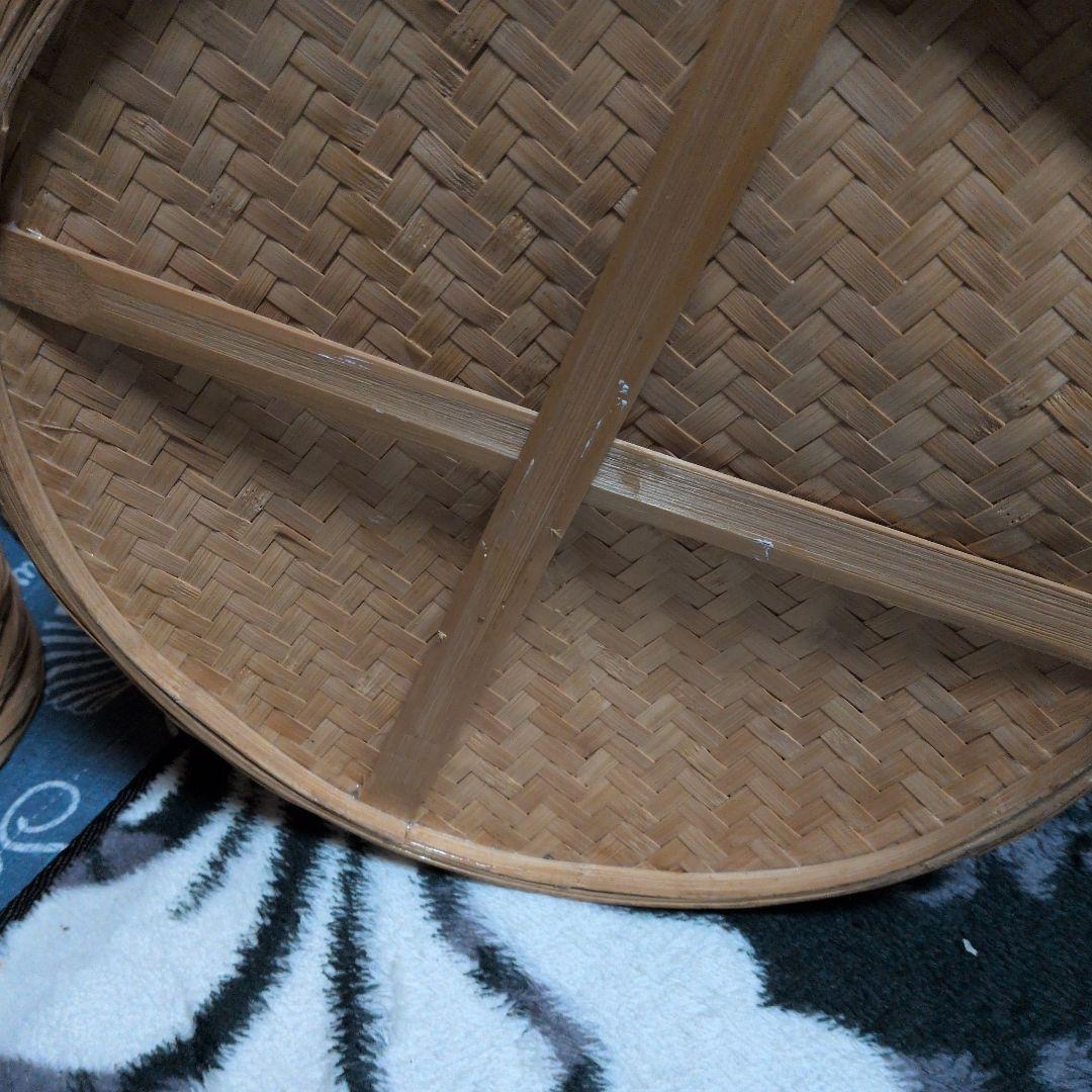 竹製バスケット6個セット　竹の籠 （複数サイズ）丈夫でしっかりしています。