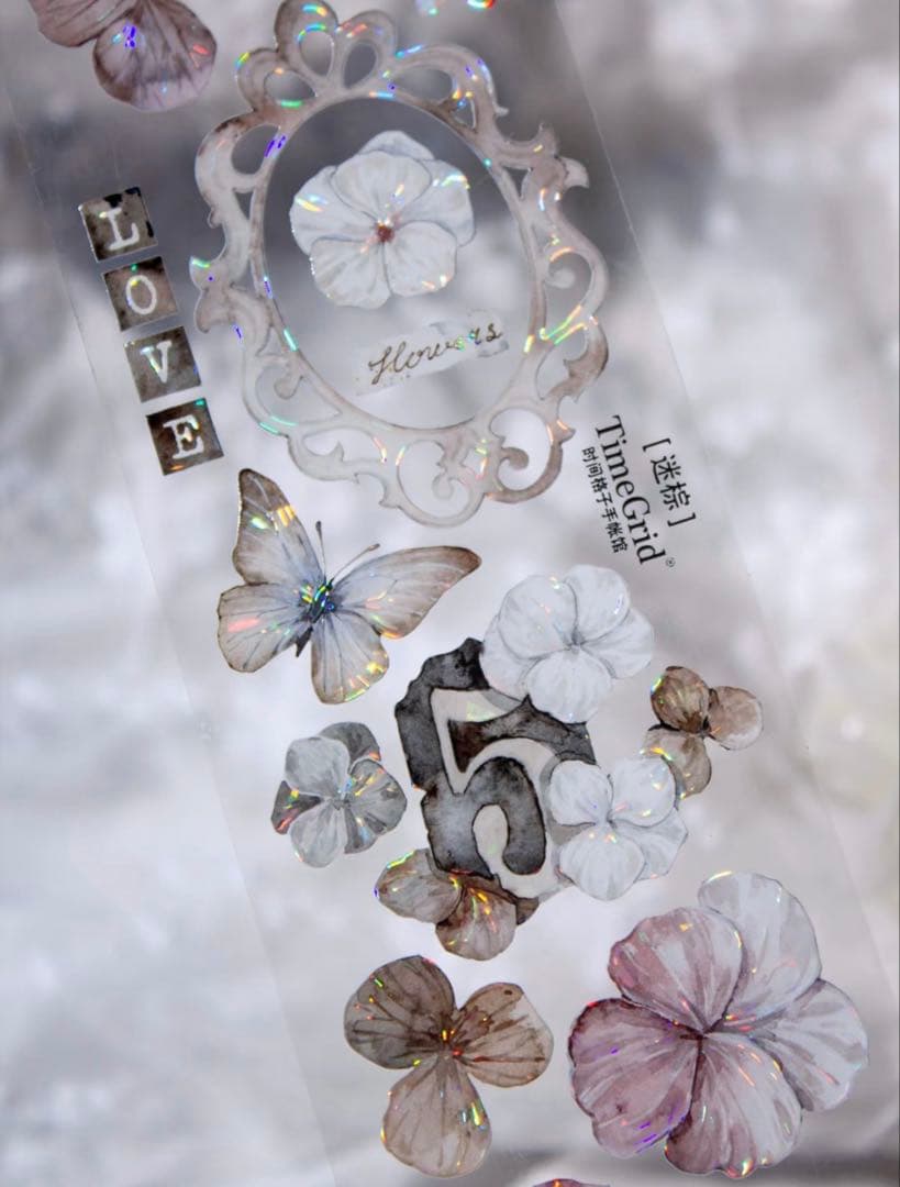 时间格子《迷棕》海外マスキングテープ　マステ 【2389】