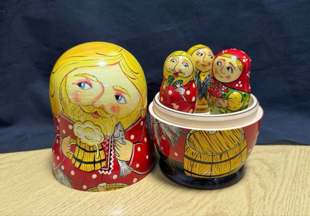 ロシア　ヴィンテージ マトリョーシカ　13体 長期保存、本品のみ。現状