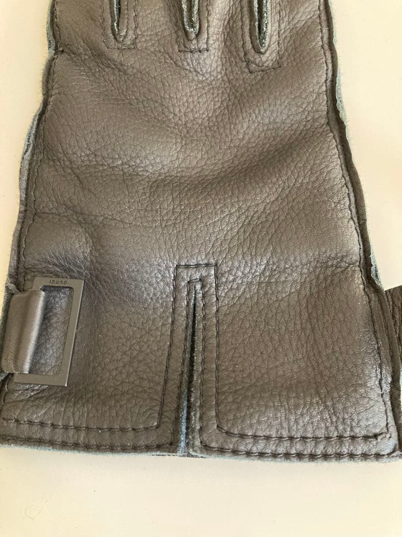 ☆美品☆ GUCCI メンズ羊革手袋ブラック バックル付き #裏地カシミア