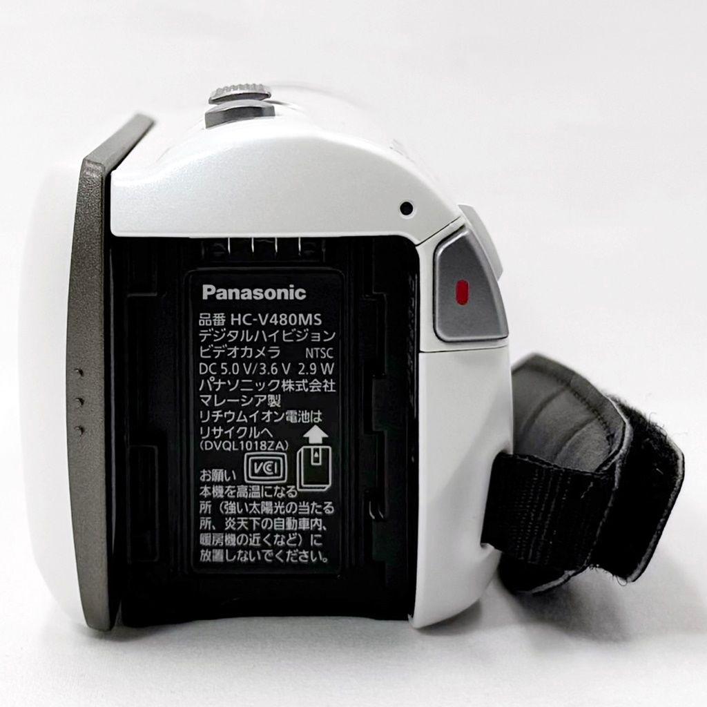 【美品】パナソニック HC-V480MS ホワイト ビデオカメラレコーダー 中古