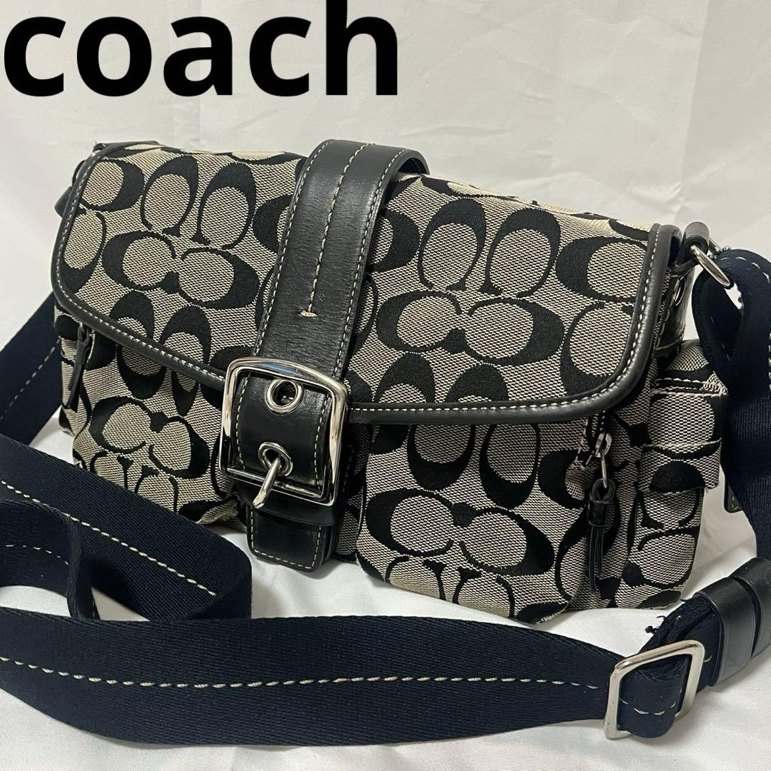 ✨極美品✨　coach ショルダーバッグ　バッグ　キャンバス　シグネチャー