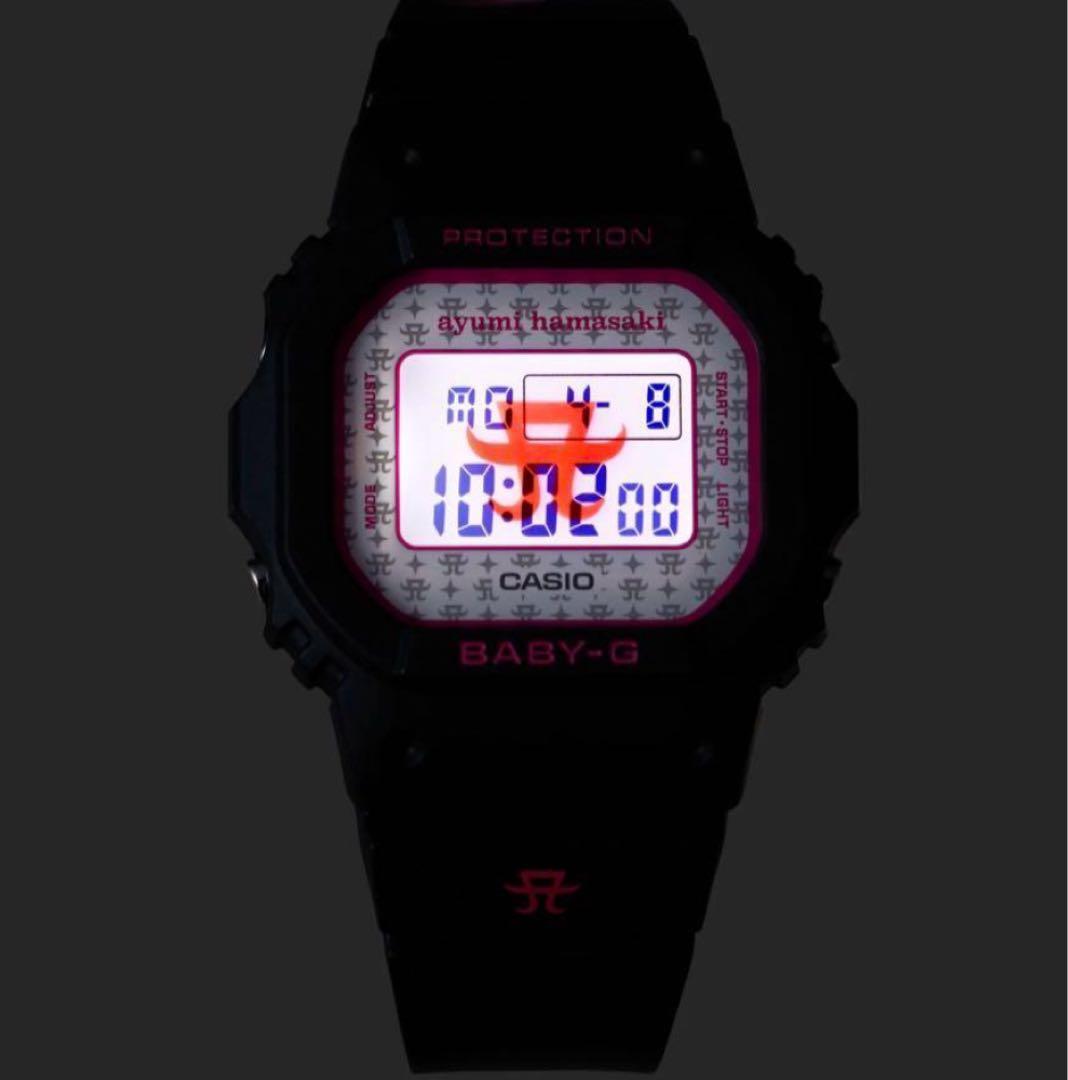 浜崎あゆみ CASIO BABY-G ブラック/ピンク デジタル腕時計