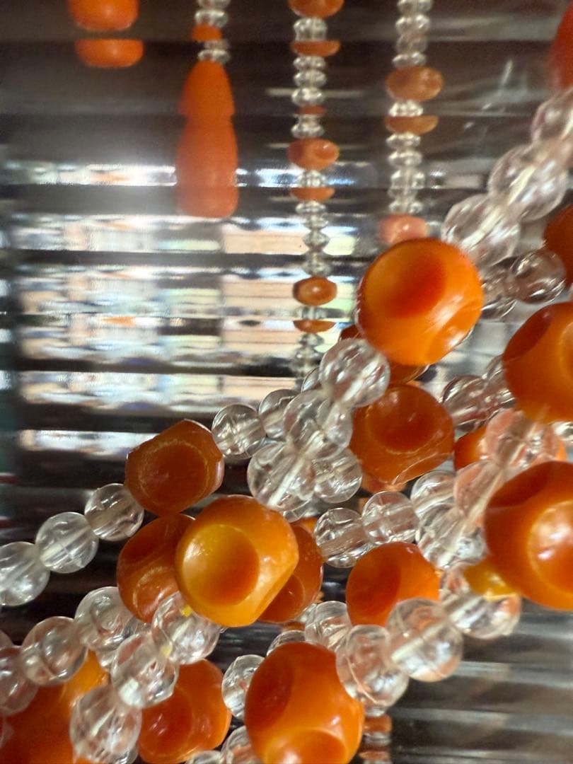 昭和レトロ　珠のれん　ビーズのれん　キッチン　インテリア雑貨