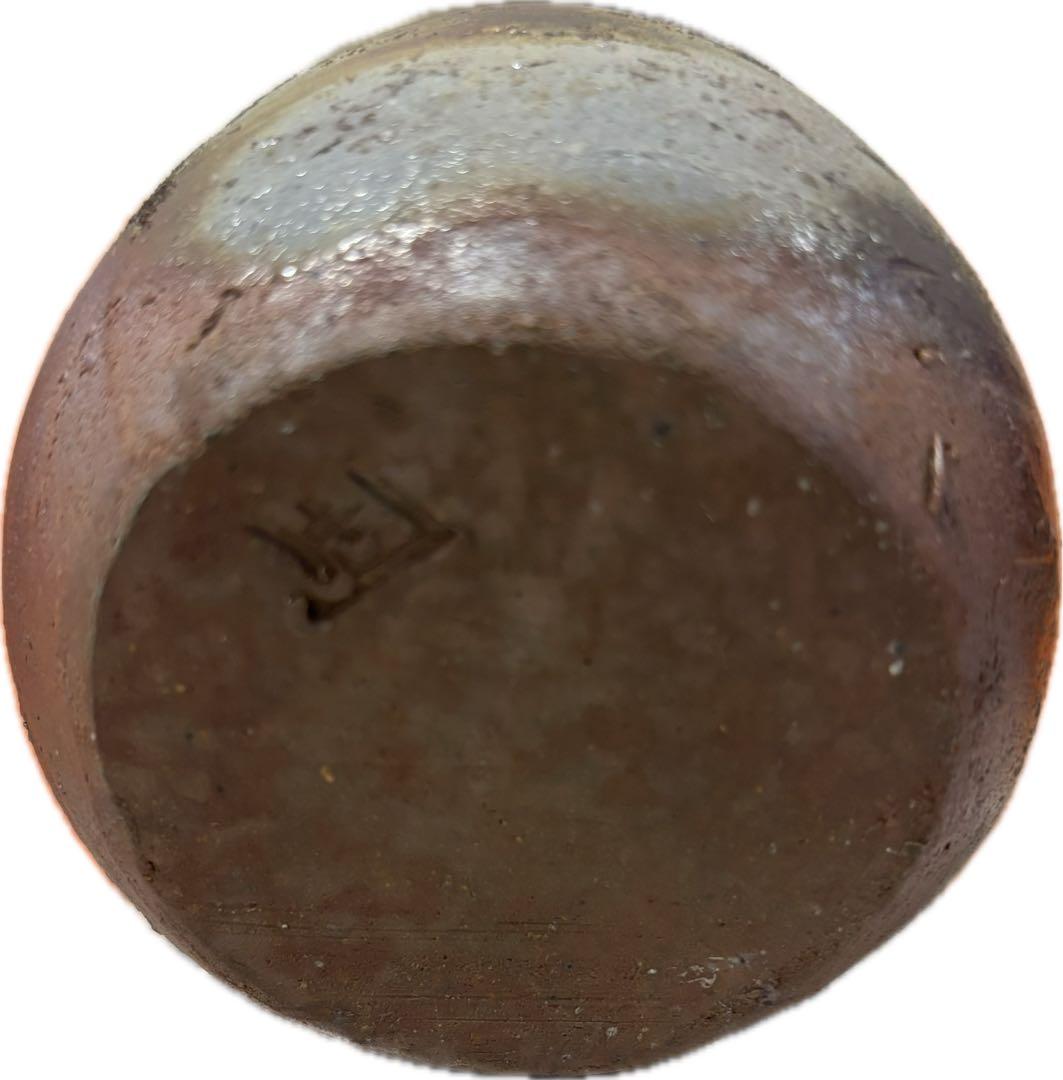 茶色い陶器瓶 約15cm(備前焼)