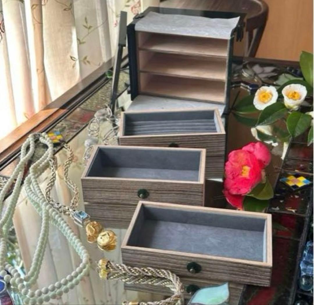 K様へ感謝お嫁入JAPAN輪島螺鈿蒔絵宝石箱「銀河-翠みどり」2点