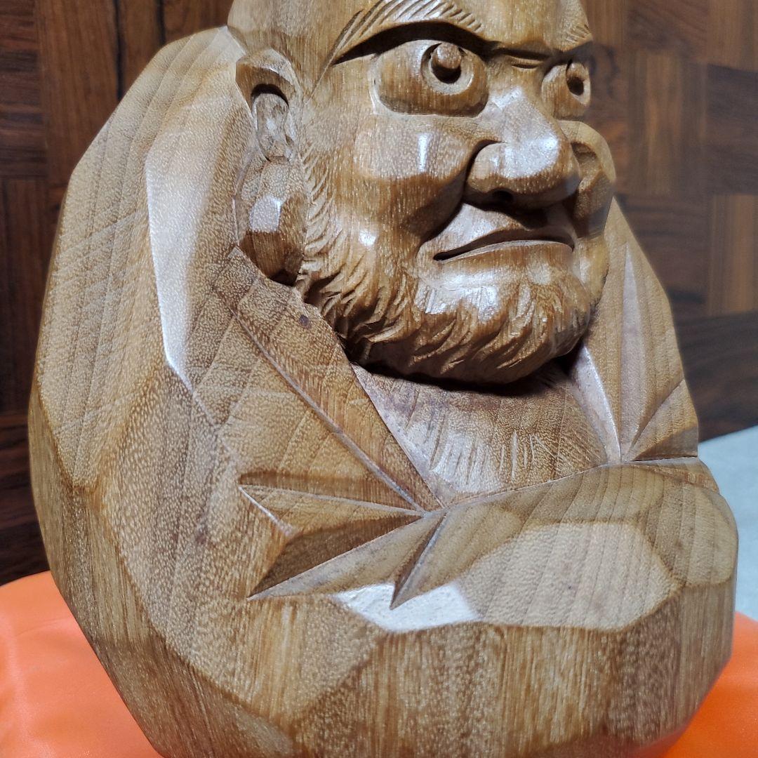 【大幅値下げ】讃岐一刀彫宗家 山中象堂 達磨 だるま 置物　木地