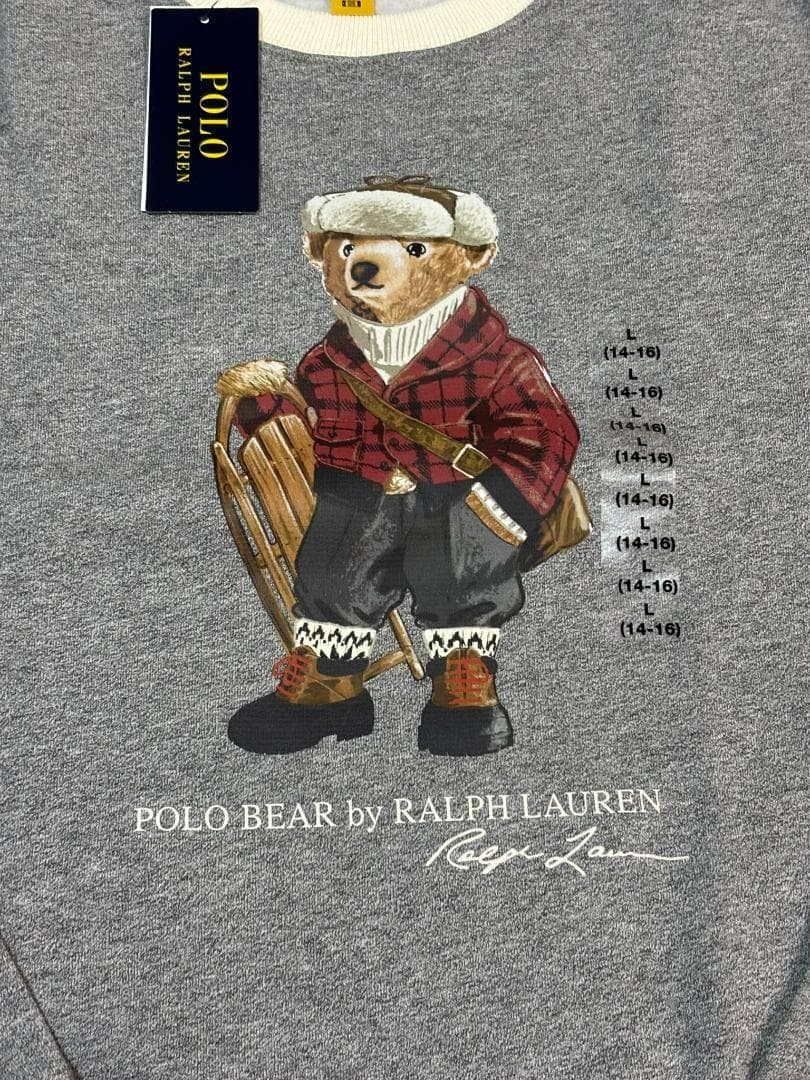 2025最新作新品ラルフローレンスエット　ポロベア トレーナー　ボーイズL160