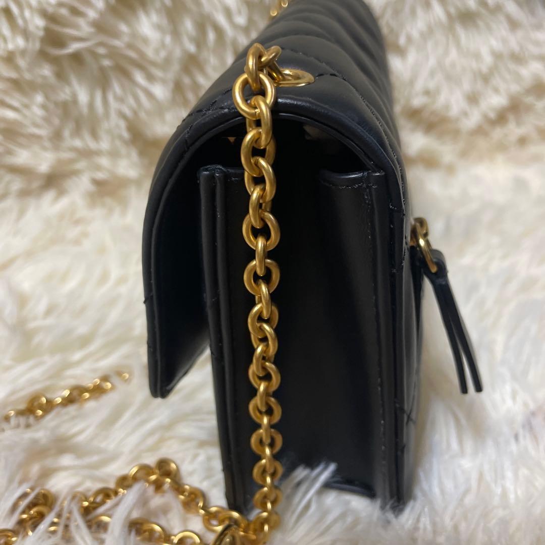 Mulberry スモールダーリー チェーン　レザー　キルティングバッグ　黒