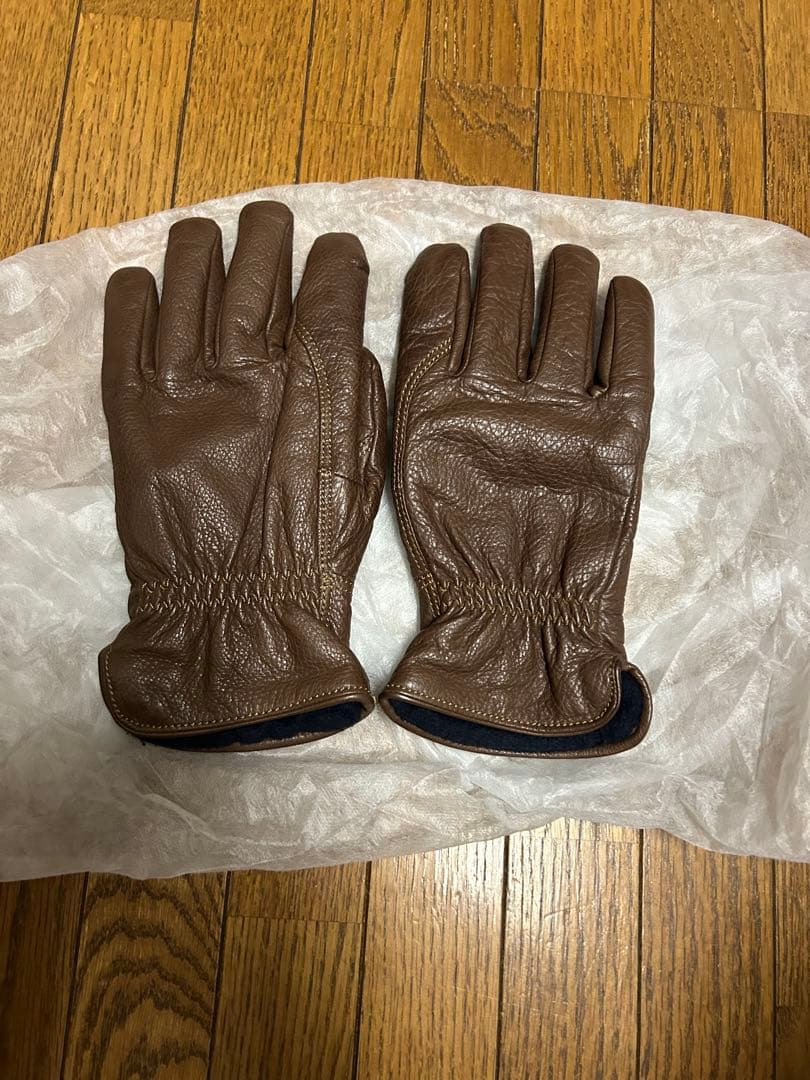 JIL SANDER ブラウン レザーグローブ