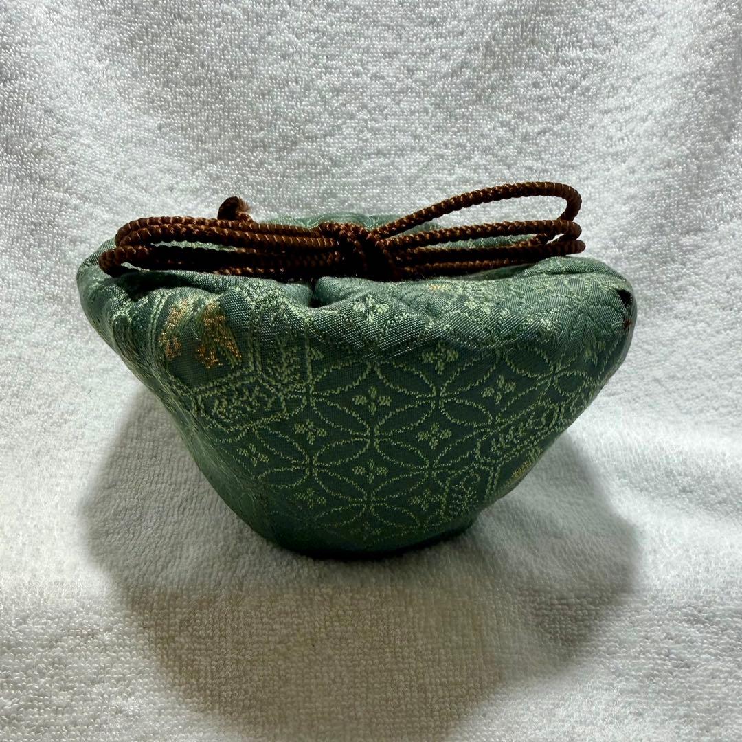 遠州流 茶道具 仕覆 茶碗用 紅心錦 緑 深緑 【匿名配送】