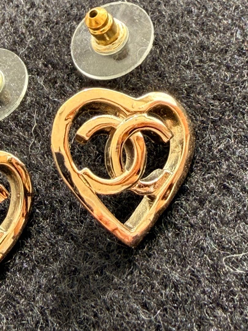 CHANELハート×ココマーク　ピアス