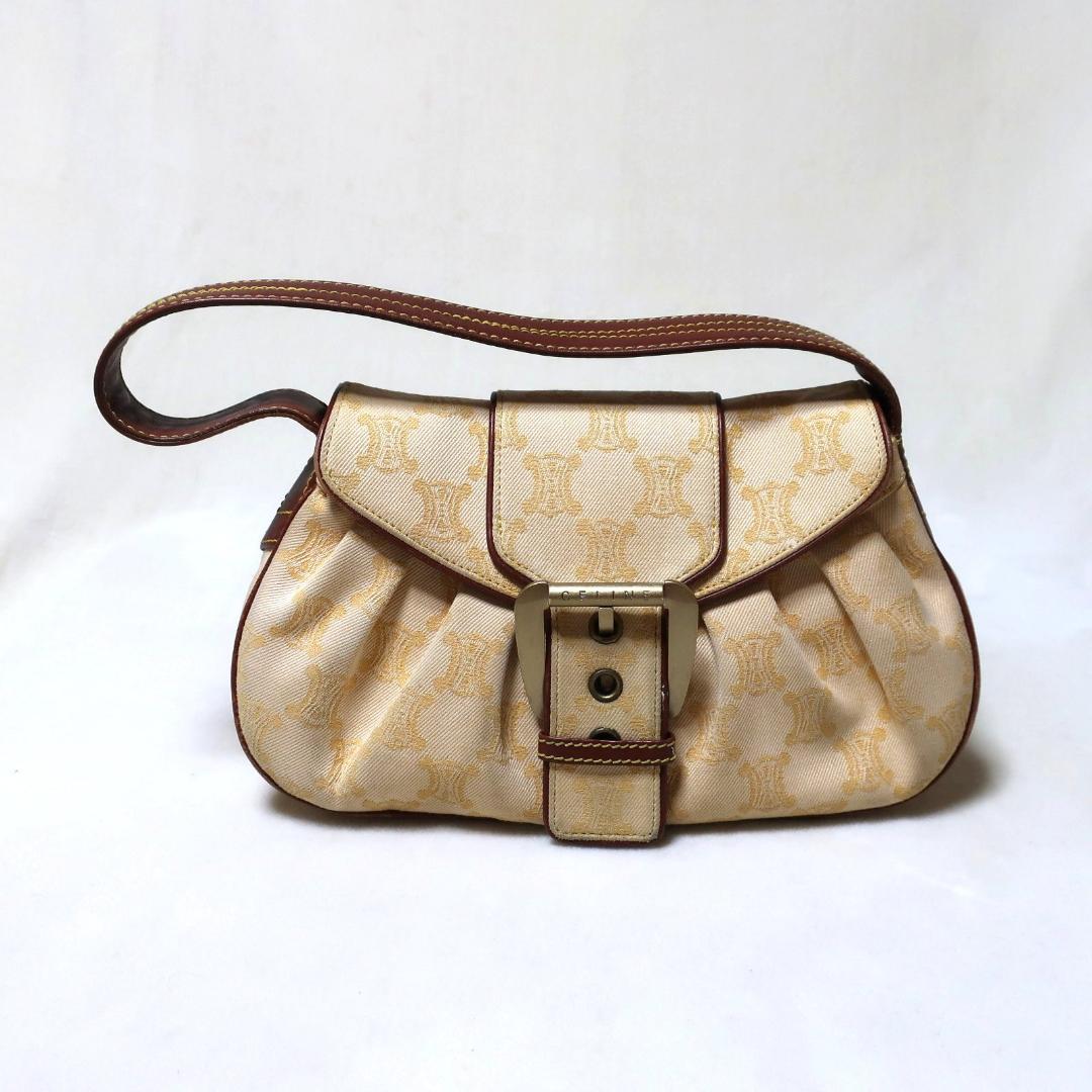 【CELINE】セリーヌ マカダム柄 セミショルダーバッグ ヴィンテージ