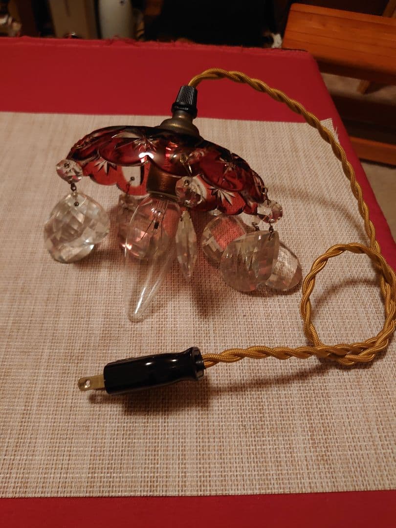 「売約済」BOHEMIA GLASS ボヘミアクリスタル 切子プチシャンデリア