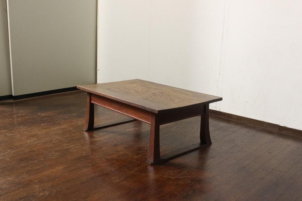 一枚板 古い欅材の木製座卓 花台文机店舗什器ちゃぶ台テーブル木製机古材無垢材昭和