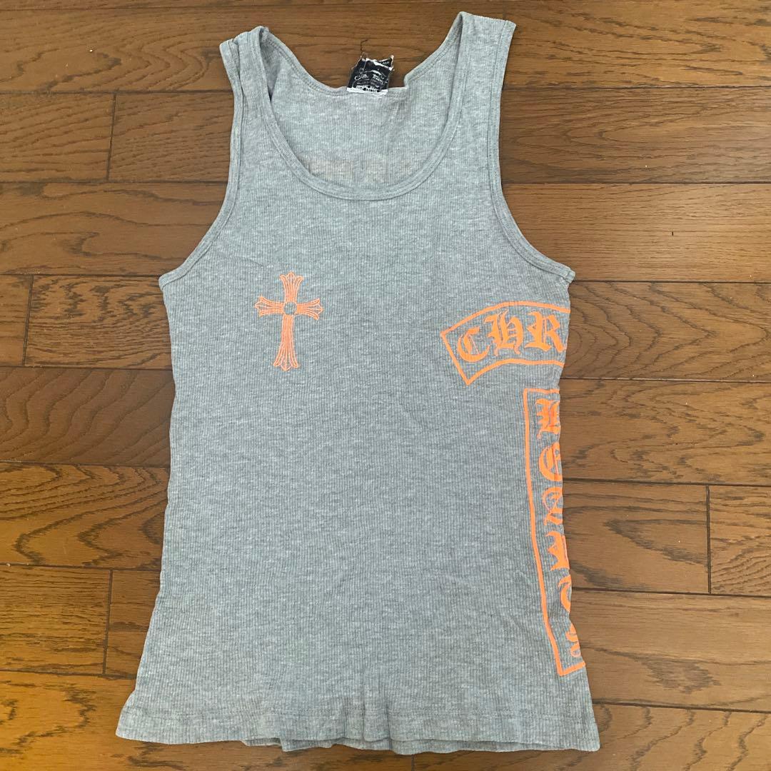 クロムハーツ 激レア　ビンテージ　正規品　蛍光オレンジ×グレー　タンクトップ