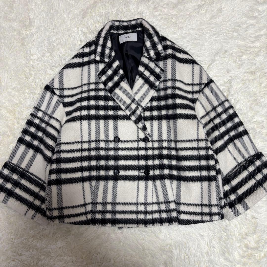 美品 sheller シェリエ コクーンシャギージャケット