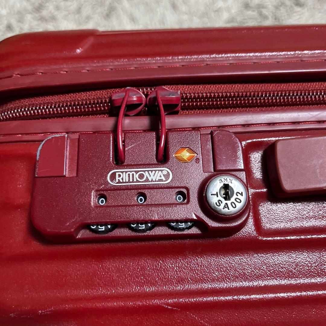 値下 RIMOWA リモワ 機内持込 RED 赤 2輪 廃盤 静音 タイヤ 32