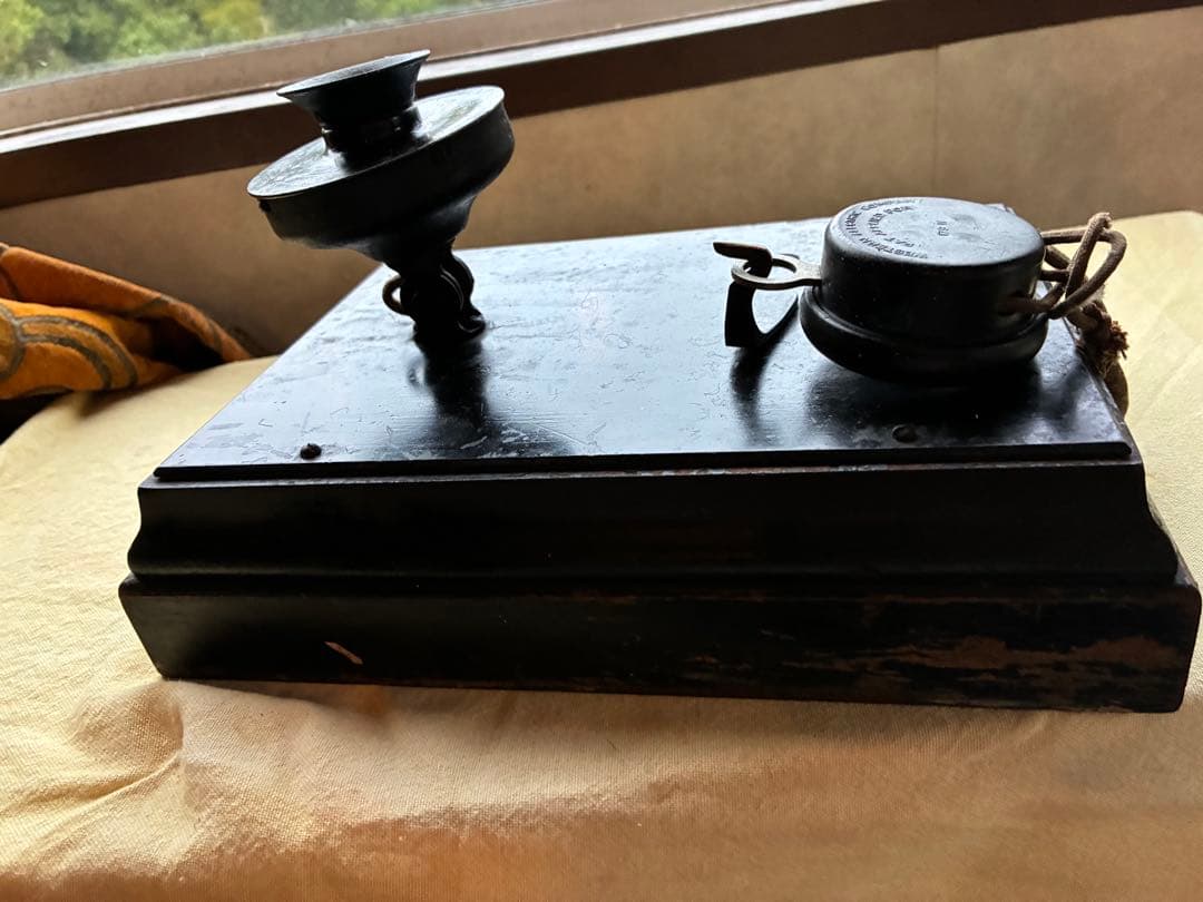 アンティーク　壁掛け式　電話機　室内電話　ベル　木製　呼び鈴　Bell　アメリカ