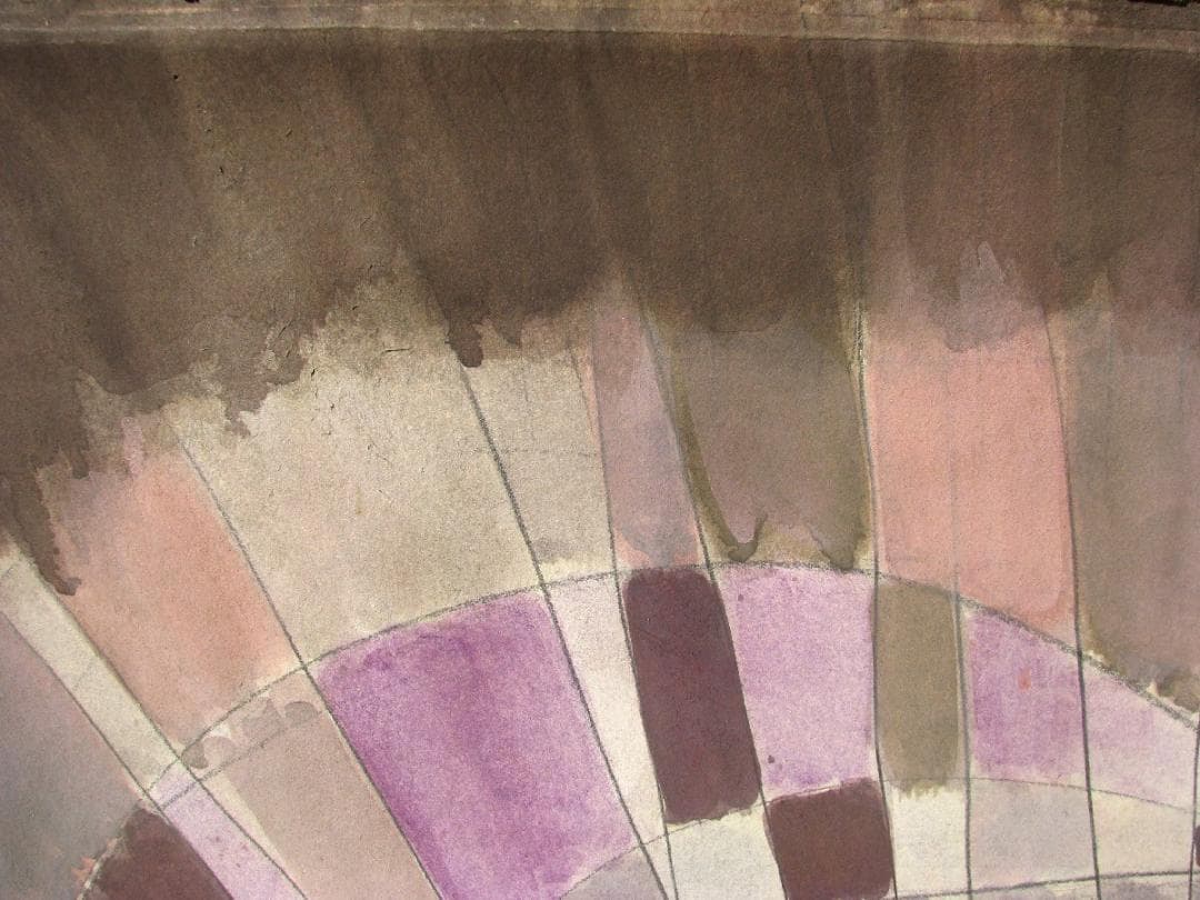 仁戸田秀吉「花」40号大,水彩,水彩界の前衛的静物作家,茨城県近代美術館収蔵