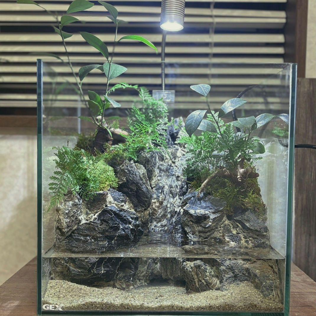 滝の流れるアクアテラリウム　No.1143