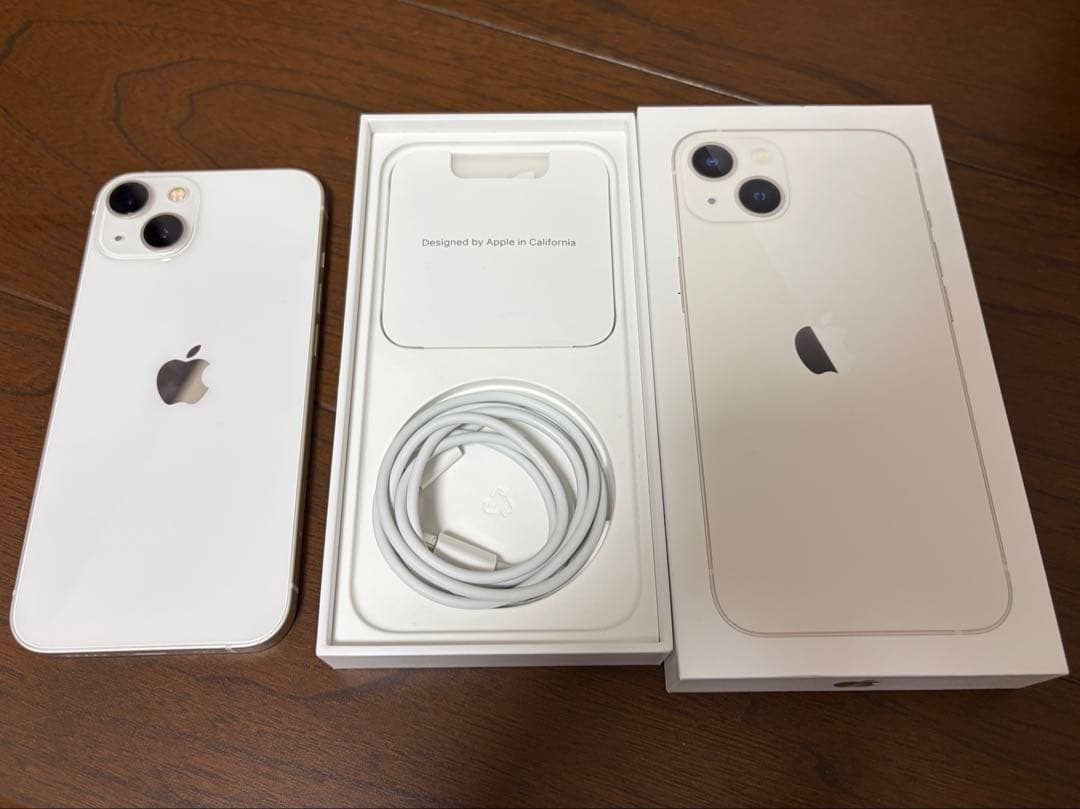 Apple iPhone 13 ホワイト 本体 充電ケーブル付き