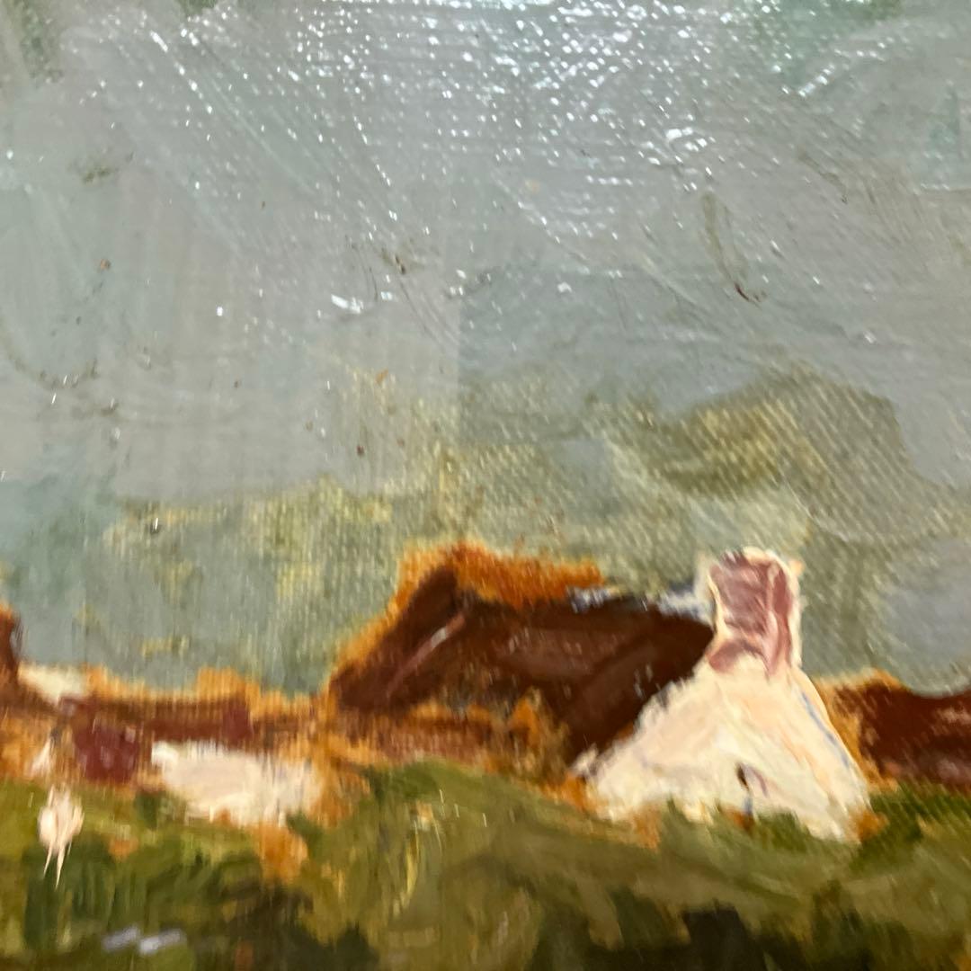 モーリスマルタン印象派風景画 金色フレーム付き15Ｆ