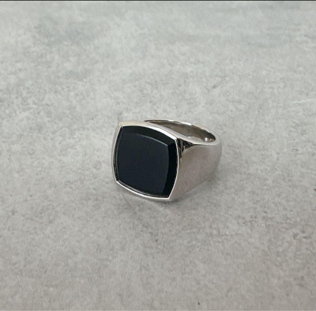 tomwood Cushion Black Onyx ring サイズ58