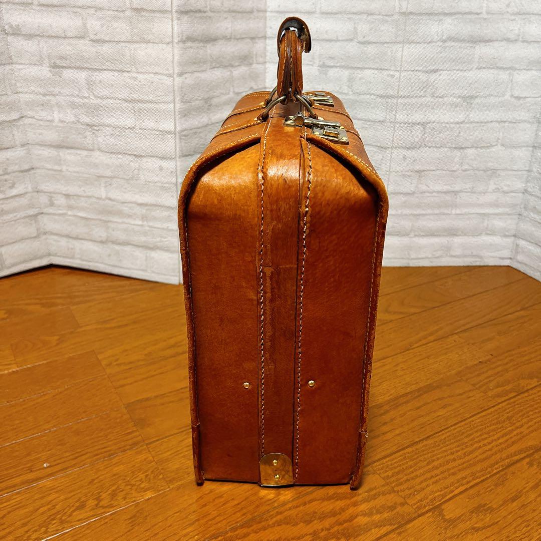 【革製】ヴィンテージ レザートランク 角型ドクターバッグ 大容量 アンティーク
