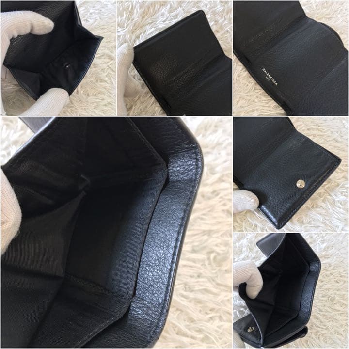 バレンシアガ BALENCIAGA ミニ 財布 ペーパー ブラック レディース