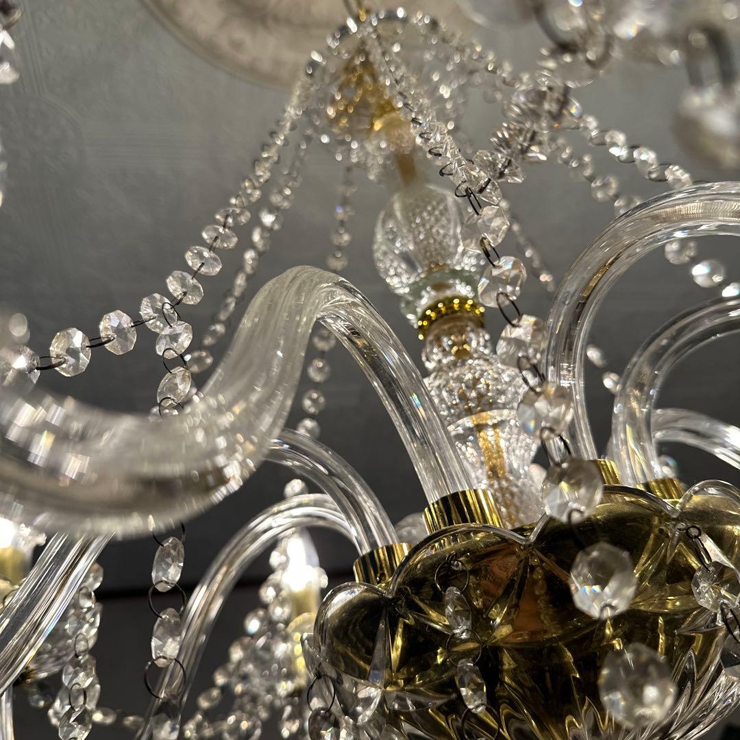 ヴィンテージ　美しすぎるガラスのシャンデリア　引き取り限定