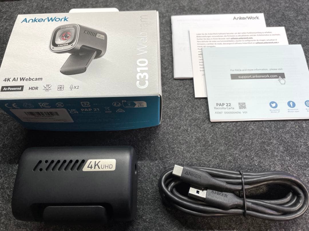 Anker AnkerWork C310 ウェブカメラ4K UHD