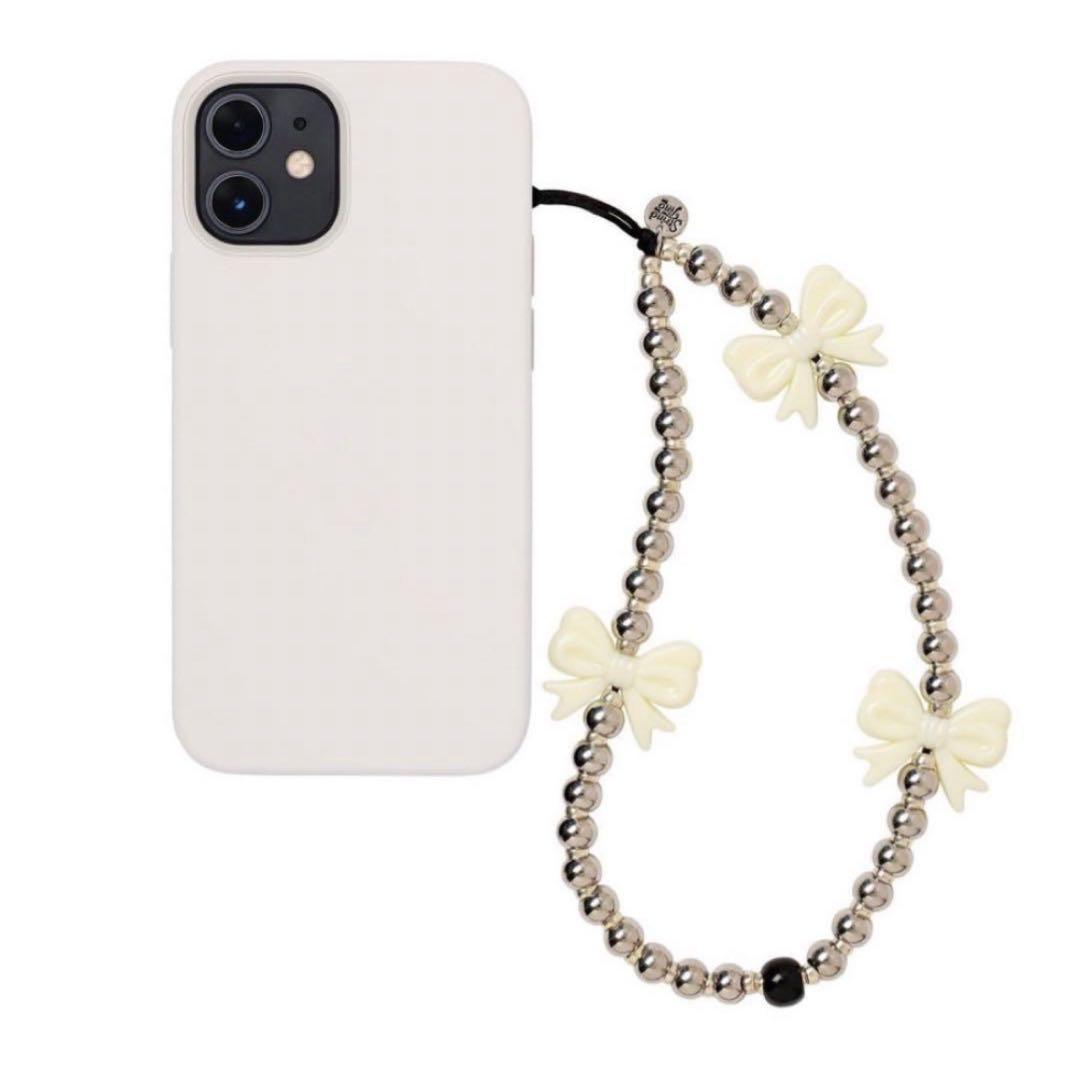 正規品＊せいらちゃん使用＊StringTing 携帯ストラップ シルバー リボン