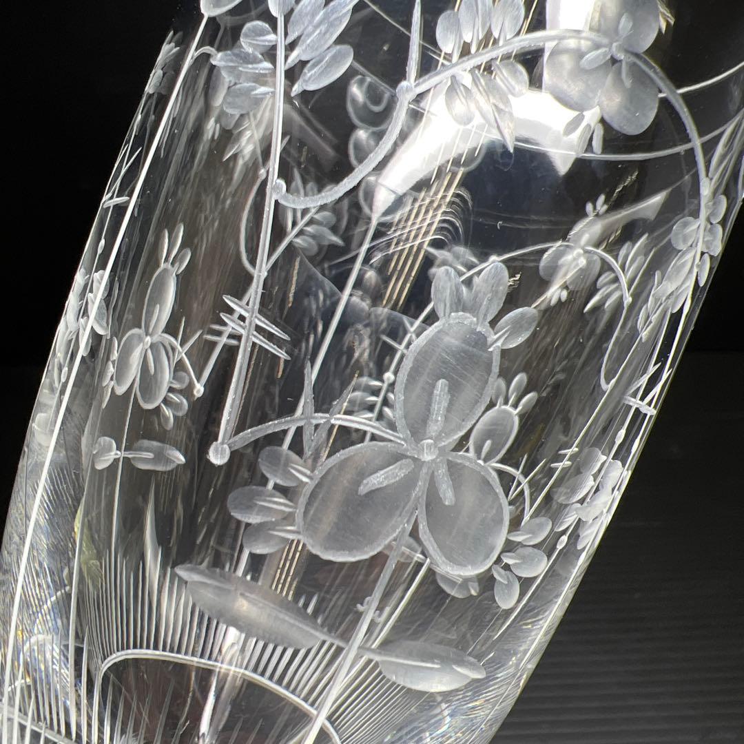 マイセン　クリスタル　シャンパングラス　高さ22.2㎝　東Y7-1128☆1F