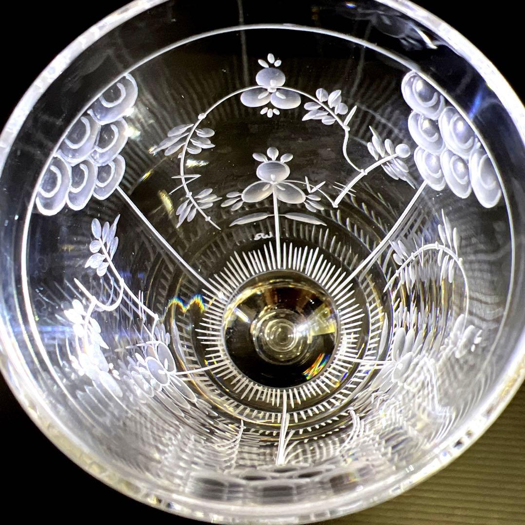 マイセン　クリスタル　シャンパングラス　高さ22.2㎝　東Y7-1128☆1F